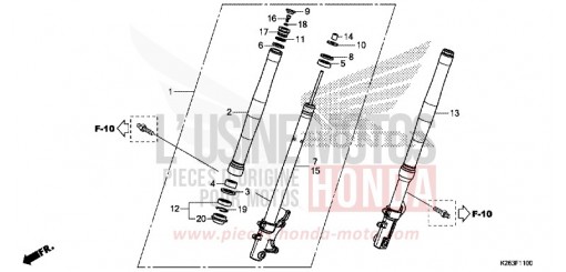 GABEL, VORNE MSX125E de 2014